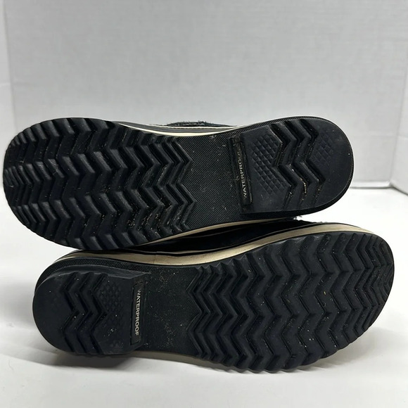 Sorel Tivoli Boots Snow Winter Leather Faux Fur Waterproof Black Womens Size 6 - Picture 5 of 9